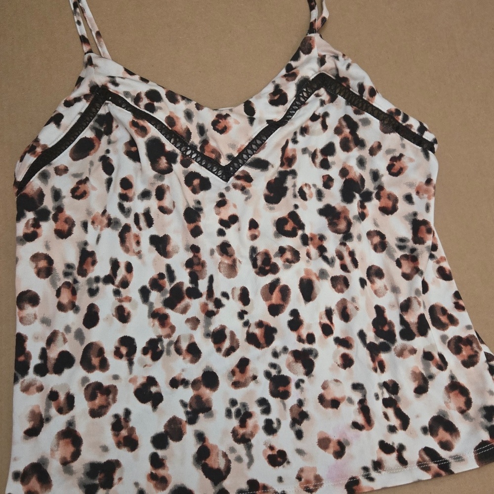 Never Worn Midnight Bakery Leopard Print Pajamas Set (Top and Bottoms)